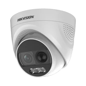 HIKVISION DS-2CE72DFT-PIRXOF28 Domo TURBOHD 2 Megapixel (1080p) / Imagen a color 24/7 / Lente 2.8 mm / Luz Blanca 20 mts / Exterior IP67 / WDR 130dB / Sensor PIR / Salida de alarma