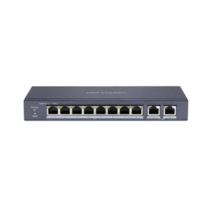 HIKVISION DS-3E0310P-E/M Switch PoE+ / 300 Metros PoE Larga Distancia / 8 Puertos 10/100 Mbps 802.3af/at (30W) +2 Puerto 10/100/1000 Mbps Uplink