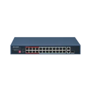 HIKVISION DS-3E0326P-E/M(C) Switch PoE+ / No Administrable / 24 Puertos 10/100 Mbps PoE+ / 1 Puerto Gigabit / PoE hasta 250 metros / 230 W