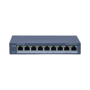 HIKVISION DS-3E1309P-EI/M Switch PoE+ / Administrable / 8 Puertos 10/100 Mbps PoE+ / 1 Puerto 100 Mbps Uplink / PoE hasta 250 metros / 60 W
