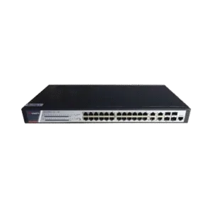 HIKVISION DS-3E2528P(B) Switch Gigabit PoE+ / Administrable / 24 puertos 10/100/1000 Mbps PoE+ / 4 puertos 10/100/1000 Mbps + 4 puertos SFP de Uplink / 370 W