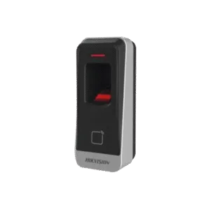 HIKVISION DS-K1201A-MF Lector esclavo MIFARE IP65 / Huella Digital / Lector de Tarjetas de Mifare / RS-485 / Interior y Exterior / Requiere panel de la serie DS-K2600