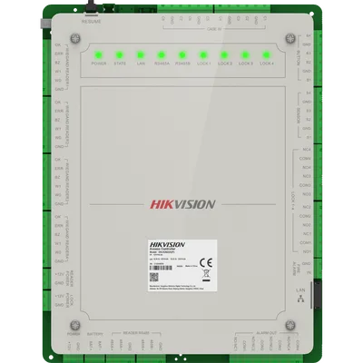 HIKVISION DS-K2624X Controlador de Acceso 4 Puerta Administrable en la Nube con HikConnect Teams / Interfaz Web / 2 Lectores de Huella o Tarjeta / 100,000 Tarjetas / 10,000 Huellas / Incluye Gabinete y Fuente de Alimentación