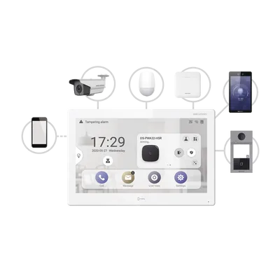 HIKVISION DS-KH9310-WTE1 Monitor Touch IP / WiFi / ANDROID 7" / Integración con Videoporteros IP, CCTV, Panel de Alarma AXPRO y Biométricos de Acceso / CENTRO DE ADMINISTRACIÓN / Vídeo en Vivo / PoE Estándar / Apertura Remota