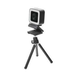 HIKVISION DS-UL2 Cámara Web ALTA DENIFICIÓN (1080p) / Aro de Luz Interconstruido / Gran Angular / Micrófono Integrado / Conector USB de 2 mts / Fácil de Instalar / Reducción de Ruido Inteligente