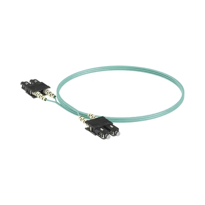 PANDUIT FX23RSNSNSNM003 Jumper de Fibra Optica Multimodo 50/125 OM3, SC-SC Duplex, OFNR (Riser), Color Aqua, 3 Metros