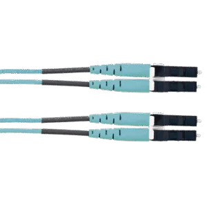 PANDUIT FX2ELLNLNSNM002 Jumper de Fibra Optica Multimodo 50/125 OM3, LC-LC Duplex, OFNR (Riser), Color Aqua, 2 Metros