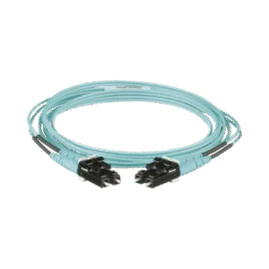 PANDUIT FX2ERLNLNSNM002 Jumper de Fibra Optica Multimodo 50/125 OM3, LC-LC Duplex, OFNR (Riser), Color Aqua, 2 Metros