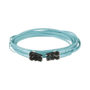 PANDUIT FX2ERLNLNSNM003 Jumper de Fibra Optica Multimodo 50/125 OM3, LC-LC Duplex, OFNR (Riser), Color Aqua, 3 Metros