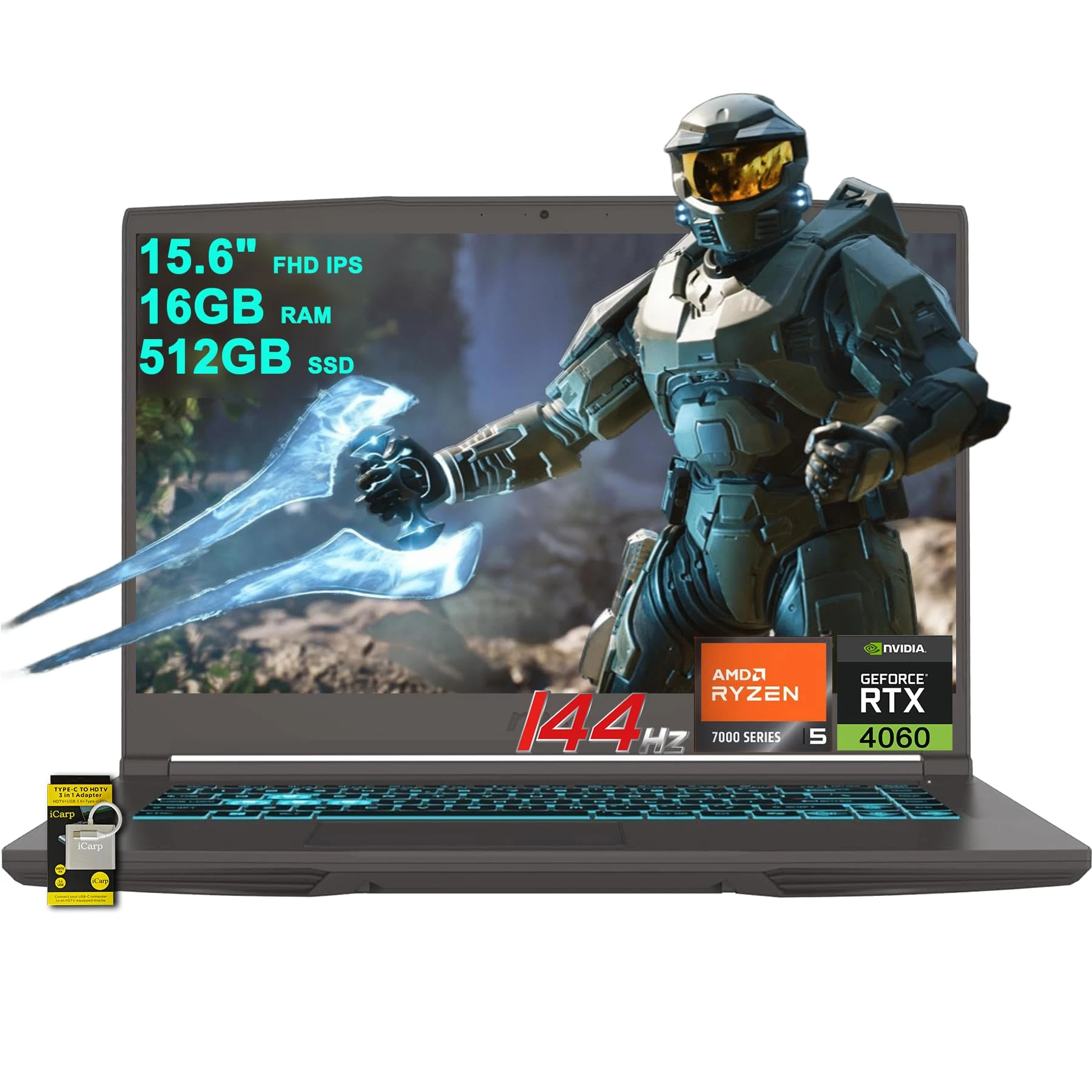 MSI Portátil Gaming Thin A15 B7VE-476XCO | AMD Ryzen 7 7735HS 3.2GHz | 16GB | SSD 512GB | RTX 4050 6GB | 15.6" FHD | Incluye Morral | IVA INCLUIDO