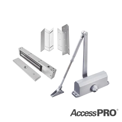 ACCESSPRO KITACCESS600 KIT INC CHAPA MAGNETICA DE 600LBS / MONTAJE TIPO Z Y L / CIERRA PUERTAS