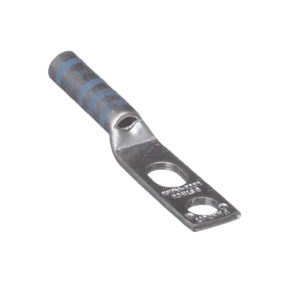 PANDUIT LCC6-14JAW-L Terminal de Compresión de Barril Largo, de Dos Orificios de 1/4, para Cable 6 AWG, Espacios Entre Orificios de 0.50 a 0.63in