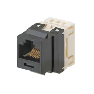 PANDUIT NK688MBL Conector Jack Estilo 110 (de Impacto), Tipo Keystone, Categoría 6, de 8 posiciones y 8 cables, Color Negro
