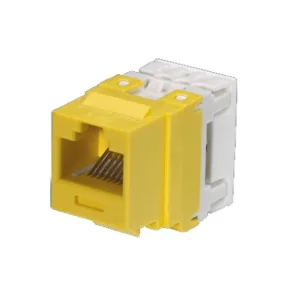 PANDUIT NK688MYL Conector Jack Estilo 110 (de Impacto), Tipo Keystone, Categoría 6, de 8 posiciones y 8 cables, Color Amarillo