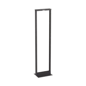 PANDUIT R2P Rack de Dos Postes Estándar de 19 in, Rieles Numerados y Roscados #12-24, Fabricado en Aluminio, 45 Unidades de Rack, Color Negro