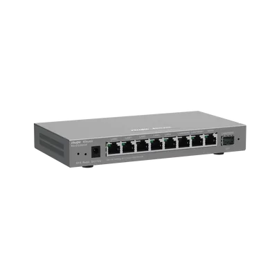 RUIJIE RG-EG209GS RG-EG209GS Router Administrable con 9 Puertos Gigabit, Soporta 2x WAN Configurables, 1 Puerto SFP 1Gb, hasta 200 Clientes