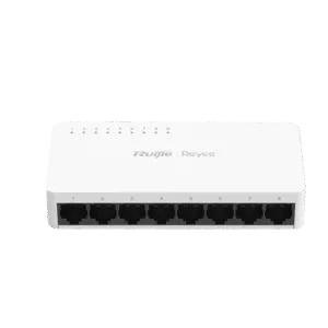 RUIJIE RG-ES08G-L Switch non-PoE de 8 puertos 10/100/1000 Mbps no administrable, visible en Ruijie Cloud, con alta fiabilidad de red