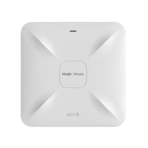 RUIJIE RG-RAP2260 Punto de acceso Wi-Fi 6 de techo para interior 360°, doble banda, 2.97 Gbps, hasta 512 usuarios, 1 puerto GE + 1 puerto de 2.5GE, portal cautivo standalone, soporta Reyee Mesh