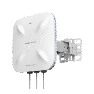 RUIJIE RG-RAP6260(H)-D Punto de acceso Wi-Fi 6 direccional para exterior, IP 68, doble banda 4x4, 5.95 Gbps, puerto SFP de 2.5GE ideal para fibra óptica, hasta 512 usuarios, protección hasta 4 kV y protección contra erosión eólica, reyee mesh