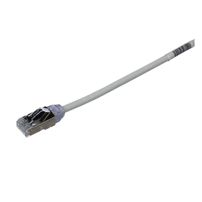 PANDUIT STP28X0.2MIG Patch Cord Cat6A, Diametro Reducido 28 AWG, Blindado S/FTP, CM/LS0H, 20 cm, Color Gris
