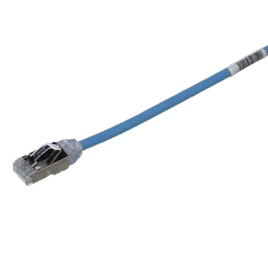 PANDUIT STP28X3MBU Patch Cord Cat6A, Diametro Reducido 28 AWG, Blindado S/FTP, CM/LS0H, 3m, Color Azul