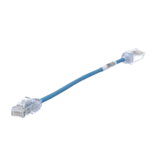 PANDUIT UTP28SP8INBU Cable de Parcheo TX6, UTP Cat6, Diámetro Reducido (28AWG), Color Azul, 8in (20.2cm)