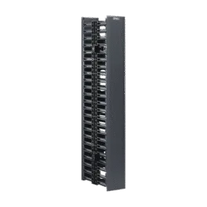 PANDUIT WMPV45E Organizador Vertical Doble NetRunner, para Rack Abierto de 45 Unidades, 4.9in de Ancho, Color Negro