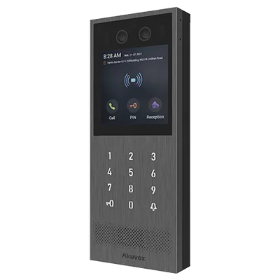 AKUVOX X912S Videoportero IP Multiapartamento / SIP / PoE / Administración en la Nube / Acceso por Rostro, Tarjeta, PIN, BLE y Código QR / IK10 e IP65 / Compatible con App SmartPlus