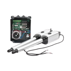 ACCESSPRO XBS-PK03 Kit de brazos para automatizar portones vehiculares abatibles de 2 hojas/ 3 Mts / 300 Kg / Uso solo residencial / Compatible con respaldo de energía