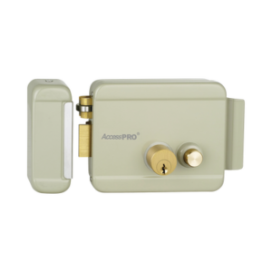 ACCESSPRO ACCESSRIMBL Cerradura Eléctrica con Botón de Salida / Incluye Llave / Exterior / Izquierda