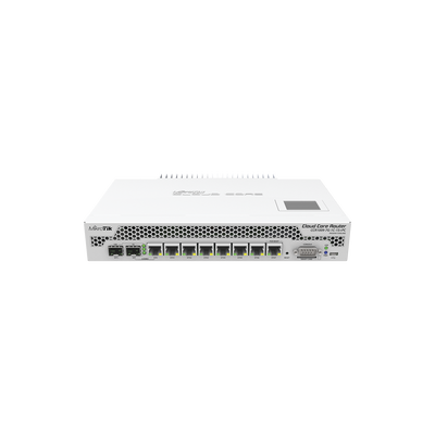 MIKROTIK CCR1009-7G-1C-1S+PC Cloud Core Router, CPU 9 Núcleos,7 Puertos Gigabit, 1 Combo TP/SFP, 1 puerto SFP+, 2 GB memoria y enfriamiento pasivo