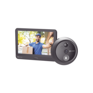EZVIZ CS-HP4 Videoportero Con Mirilla y Pantalla Wi-Fi de Batería Recargable / Para Instalarse en Puerta / Cámara 1080P / Sensor Infrarojo / Detección de Movimiento / Audio de Dos Vías / Uso en Interior