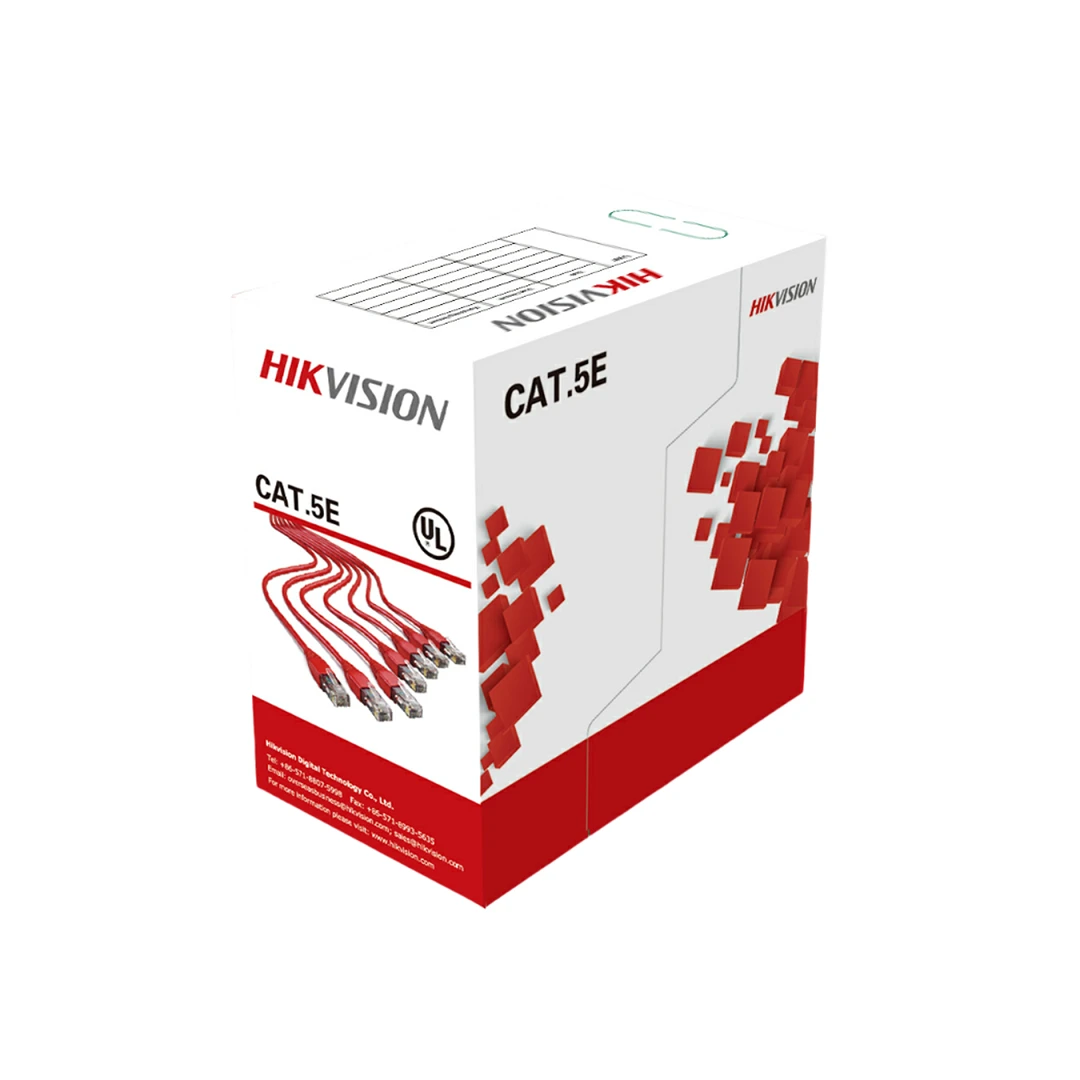 HIKVISION DS1LN5EOUU/EPLUG BOBINA 305M D/CABLE UTP CAT5E PARA EXTERIOR / PLUG EN UN EXTREMO