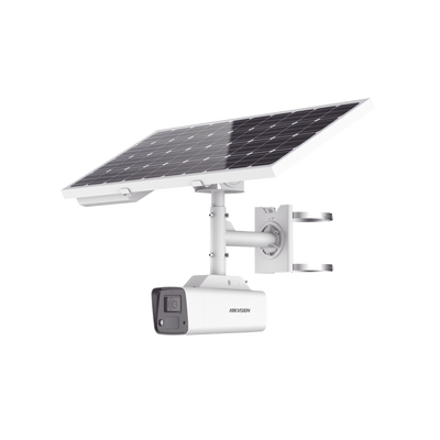 HIKVISION DS-2XS2T47G1-LDH/4G/C18S40 Kit Solar IP All in One / Cámara Bala ColorVu 4 Megapixel / Lente 4mm / Panel Solar / Batería de Respaldo de Litio 23.2Ah (Hasta 24 Días) / Conexión 4G / Accesorios de Instalación