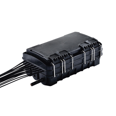 FIBERHOME FDP-420E Caja de Distribución de Fibra Óptica para 24 Empalmes, con 16 acopladores SC/APC simplex, Exterior IP65, Color Negro