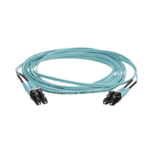 PANDUIT FZ2ERLNLNSNM003 Jumper de Fibra Optica Multimodo 50/125 OM4, LC-LC Duplex, OFNR (Riser), Color Aqua, 3 Metros
