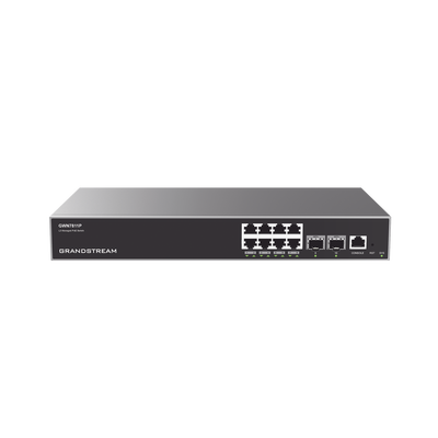 GRANDSTREAM GWN7811P Switch Capa 3 Gigabit PoE+ Administrable / 8 puertos 10/100/1000 Mbps + 2 Puertos SFP+ 10G Uplink / Hasta 360W / Compatible con GWN Cloud.