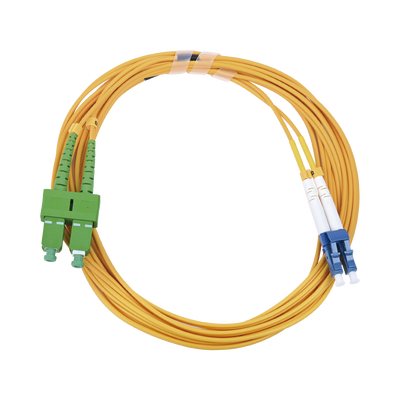 LINKEDPRO BY EPCOM LP-FO-D-LCU-SCA-03 Jumper de Fibra Óptica Monomodo 9/125 LC/UPC-SC/APC, PVC, 2.0 mm, Dúplex, amarillo, 3 metros