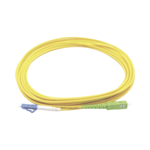 LINKEDPRO BY EPCOM LP-FO-LCU-SCA-01 Jumper de Fibra Óptica Monomodo LC/UPC SC/APC Simplex, color amarillo 1 metro