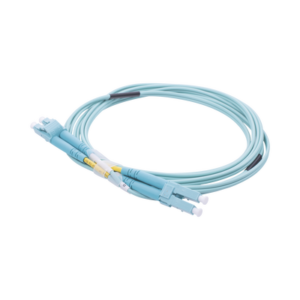 LINKEDPRO BY EPCOM LP-FOM3-LCLC-R02 Jumper de Fibra Óptica Multimodo OM3 50/125 LC-LC OFNR (Riser), 2.0 mm, Dúplex, Aqua, 2 metros