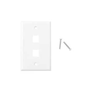 LINKEDPRO BY EPCOM LP-FP-17 Placa de pared de 2 puertos, Keystone, Color Blanco