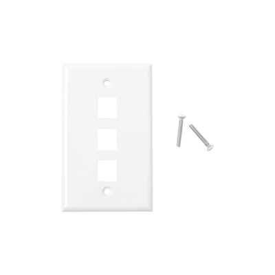 LINKEDPRO BY EPCOM LP-FP-18 Placa de pared de 3 puertos, Keystone, Color Blanco