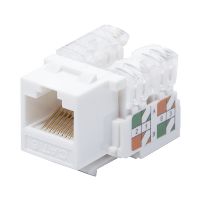 LINKEDPRO BY EPCOM LP-KJ-601-WH Módulo Jack Keystone Cat6 con terminación 110 (Punchdown) para faceplate - Color Blanco