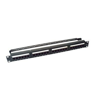 LINKEDPRO BY EPCOM LP-PP-607 Panel de parcheo de impacto (110) UTP de 24 puertos Cat6, 19in, con barra para organizar cable