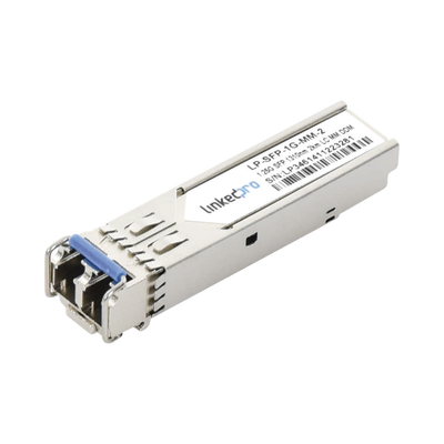 LINKEDPRO BY EPCOM LP-SFP-1G-MM-2 Transceptor Óptico SFP (Mini-Gbic) / Multimodo 1310 nm / 1.25 Gbps / 1000BASE-SX / Conectores LC/UPC Dúplex / DDM / Hasta 2 km