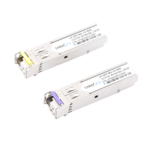 LINKEDPRO BY EPCOM LP-SFP-BD-1G-80 Transceptores Bidireccionales SFP (Mini-Gbic) / Monomodo / 1.25 Gbps de velocidad / Conector LC / Hasta 80 km de Distancia / 2 Piezas