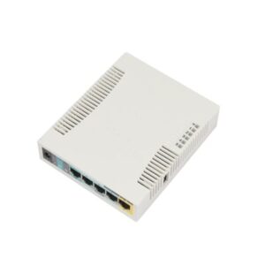 MIKROTIK RB951UI-2HND RouterBoard, 5 Puertos Fast, 1 Puerto USB, WiFi 2.4 GHz 802.11 b/g/n, Gran Cobertura con Antena 2.5 dbi, hasta 1 Watt de Potencia
