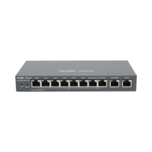 RUIJIE RG-EG210G-P-V3 Gateway PoE para 200 usuarios, 10 puertos, 600Mbps, hasta 2 servicios WAN, portal cautivo, bloqueo de aplicaciones, tuneles virtuales