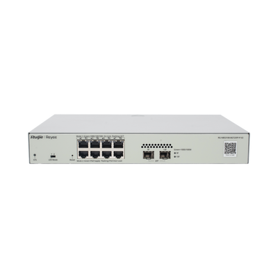 RUIJIE RG-NBS3100-8GT2SFP-P-V2 Switch Administrable PoE Capa 2 con 8 Puertos Gigabit PoE 802.3af/at + 2 SFP Para Fibra 1Gb, Gestión Gratuita desde la Nube, 125W