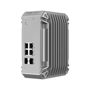 RUIJIE RG-NIS3100-4GT2SFP-HP Switch de Verdadero Grado Industrial Especialmente Diseñado para Entornos Difíciles, Cuenta con 6 Puertos Gigabit, 4 de ellos Puertos PoE+ y 2 Puertos de Enlace Ascendente SFP